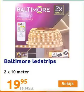 Action Baltimore ledstrips 2 x 10 meter aanbieding