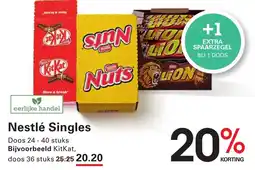 Sligro Nestlé Singles aanbieding