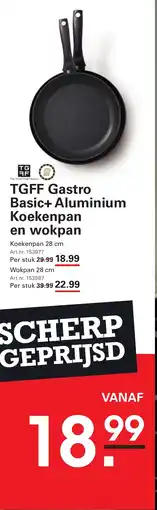 Sligro TGFF Gastro Basic+ Aluminium Koekenpan en wokpan aanbieding