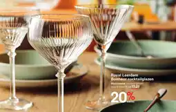 Sligro Royal Leerdam Bonheur cocktailglazen aanbieding