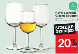 Sligro Royal Leerdam Glazen Bouquet aanbieding