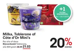 Sligro Milka, Toblerone of Côte d'Or Mini's aanbieding