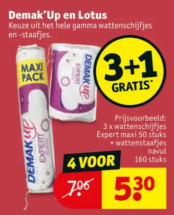 Kruidvat Demak'Up en Lotus aanbieding