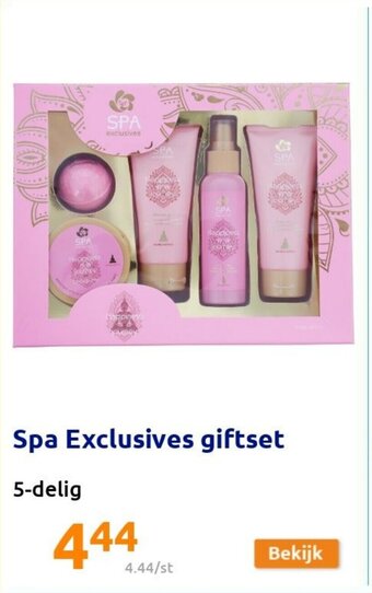 Action Spa Exclusives giftset aanbieding