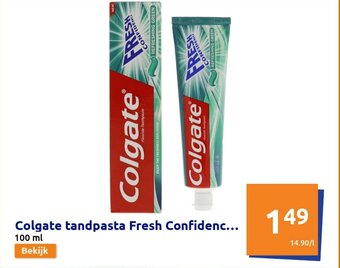 Action Colgate tandpasta Fresh Confidence aanbieding