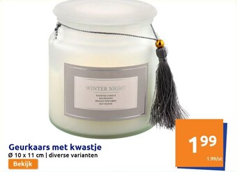 Action Geurkaars met kwastje aanbieding