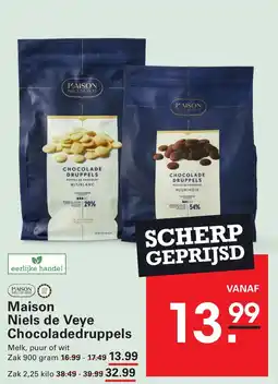 Sligro Maison Niels de Veye Chocoladedruppels aanbieding