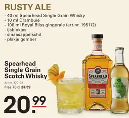 Sligro Spearhead Single Grain Scotch Whisky aanbieding