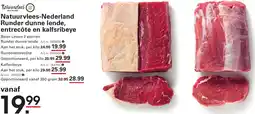 Sligro Natuurvlees-Nederland Runder dunne lende, entrecôte en kalfsribeye aanbieding