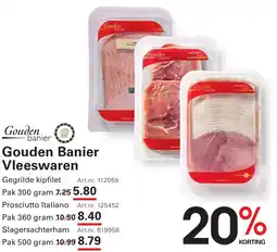 Sligro Gouden Banier Vleeswaren aanbieding