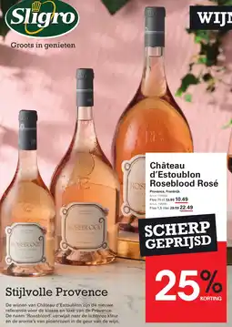 Sligro Château d'Estoublon Roseblood Rosé aanbieding