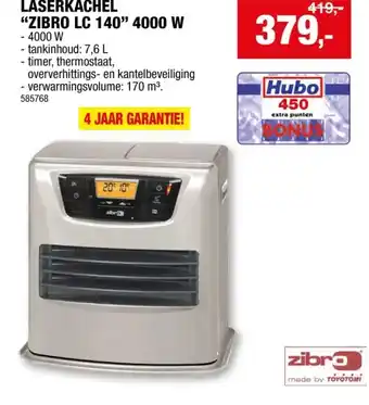 Hubo Zibro LC140 laserkachel 4000W aanbieding