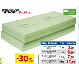 Hubo ISOLATIEPLAAT STYRODUR 125 x 60 cm aanbieding