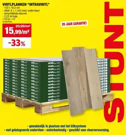 Hubo Intra Click vinyl 2,23m² Paris aanbieding