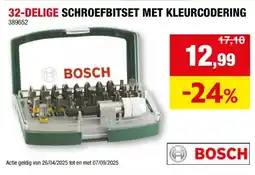 Hubo Bosch schroefbitset 32-delig met kleurcodering aanbieding