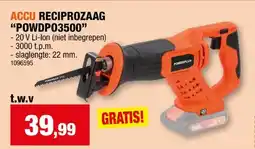 Hubo ACCU RECIPROZAAG POWDP03500 -20 V aanbieding