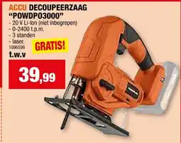 Hubo ACCU DECOUPEERZAAG POWDP03000 aanbieding