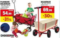 Hubo Diggers bolderkar 88x44x52 cm aanbieding