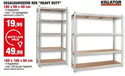 Hubo Kreator KRT674001 opbergrek 180x90x40 cm metaal/hout aanbieding