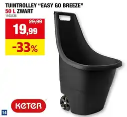 Hubo Keter Easy Go Breeze tuintrolley 50l aanbieding