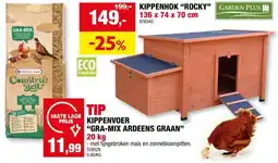 Hubo Garden Plus Kippenhok 136x74x70 cm hout aanbieding