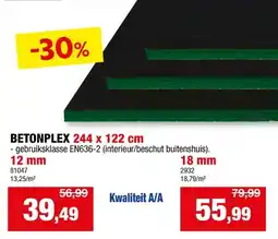Hubo Betonplex 244x122 cm 18mm aanbieding