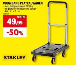 Hubo Stanley plateauwagen vouwbaar 120kg aanbieding