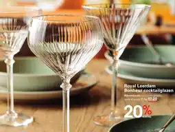 Sligro Royal Leerdam Bonheur cocktailglazen aanbieding
