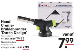 Sligro Hendi Crème-brûlée brander 'Dutch Design' aanbieding