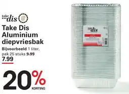 Sligro Take Dis Aluminium diepvriesbak aanbieding