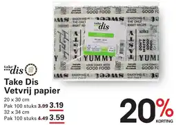 Sligro Take Dis Vetvrij papier aanbieding