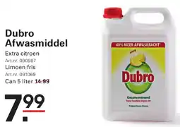 Sligro Dubro Afwasmiddel aanbieding