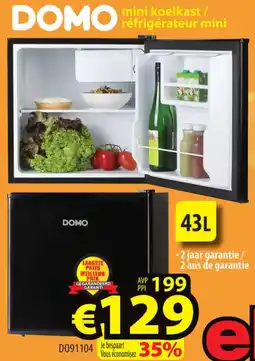 ElectroStock Domo mini koelkast / réfrigérateur mini aanbieding