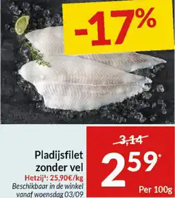 Intermarché Pladijsfilet zonder vel aanbieding