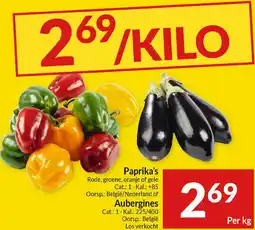 Intermarché Paprika's of Aubergines aanbieding