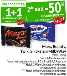 Intermarché Mars, Bounty, Twix, Snickers of MilkyWay aanbieding