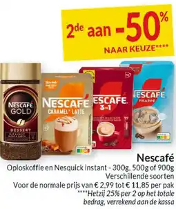 Intermarché Nescafé aanbieding