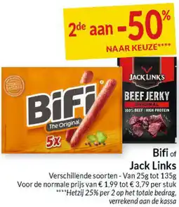 Intermarché Bifi of Jack Links aanbieding