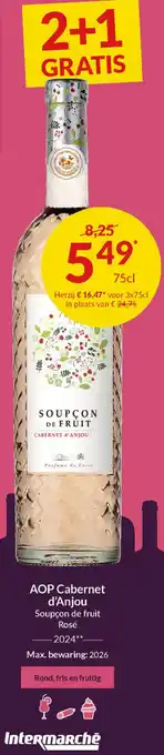 Intermarché AOP Cabernet d'Anjou Soupçon de fruit Rosé aanbieding