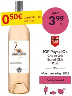Intermarché IGP Pays d'Oc Gris de Gris Expert Club Rosé aanbieding