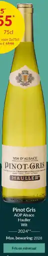 Intermarché Pinot Gris AOP Alsace Hauller Wit aanbieding