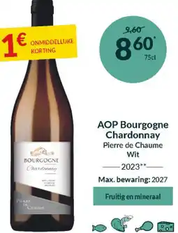 Intermarché AOP Bourgogne Chardonnay Pierre de Chaume Wit aanbieding