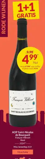 Intermarché AOP Saint-Nicolas de Bourgueil François Villevert Rood aanbieding