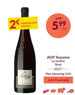 Intermarché AOP Touraine La Javeline rood 2023 aanbieding