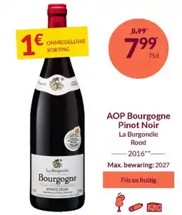 Intermarché AOP Bourgogne Pinot Noir La Burgondie Rood 2016 aanbieding