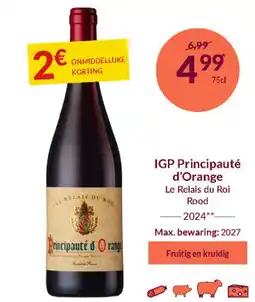 Intermarché IGP Principauté d'Orange Le Relais du Roi Rood 2024 aanbieding