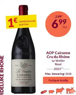 Intermarché AOP Cairanne Cru du Rhône Le Verdier Rood 2024 aanbieding