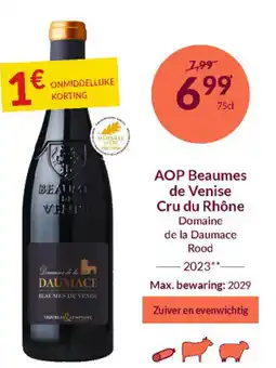 Intermarché AOP Beaumes de Venise Cru du Rhône Domaine de la Daumace Rood 2023 aanbieding