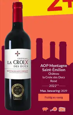 Intermarché AOP Montagne Saint-Émilion Château la Croix des Ducs Rood -2022 aanbieding