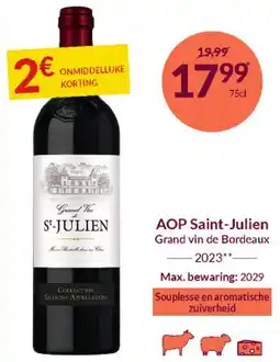 Intermarché AOP Saint-Julien Grand vin de Bordeaux 2023 aanbieding